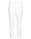 2two Woman Jeans Ivory Size 30 Cotton In White