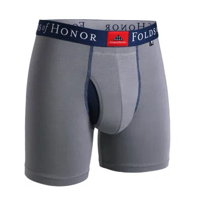 2undr Men's Swing Shift Boxer Brief In Folds Of Honor In Gray