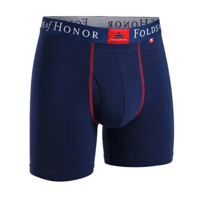 2undr Men's Swing Shift Folds Of Honor Boxer Brief In Navy In Blue