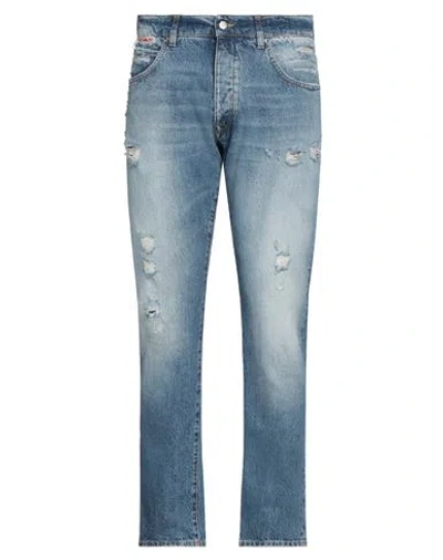 2w2m Man Jeans Blue Size 35 Cotton, Hemp, Polyester