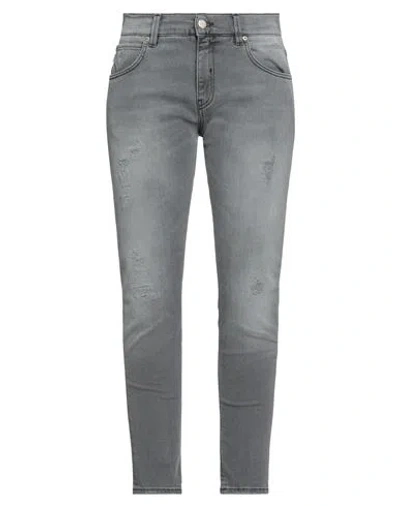 2w2m Woman Jeans Grey Size 30 Cotton, Elastane, Polyester
