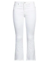 2w2m Woman Pants White Size 29 Cotton, Elastane In White