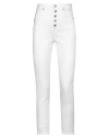 2w2m Woman Jeans White Size 28 Cotton, Lyocell, Elastomultiester, Elastane In White