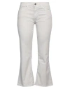 2w2m Woman Pants Grey Size 26 Cotton, Elastane