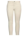 2w2m Woman Pants Ivory Size 31 Cotton, Elastane In White