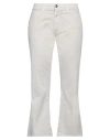 2w2m Woman Pants Light Grey Size 31 Cotton, Elastane