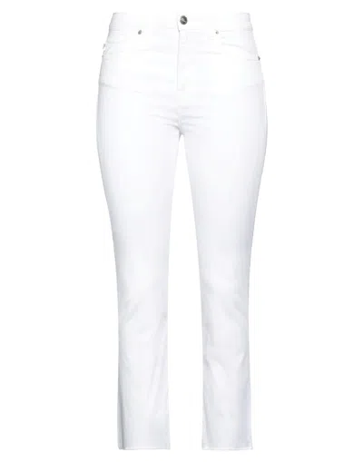 2W2M 2W2M WOMAN PANTS WHITE SIZE 26 COTTON, ELASTANE