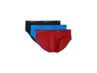 2(x)ist 3-pack Cotton Stretch No Show Brief In Burgundy