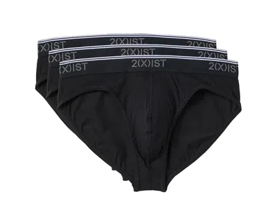 2(x)ist 3-pack Cotton Stretch No Show Brief In Black