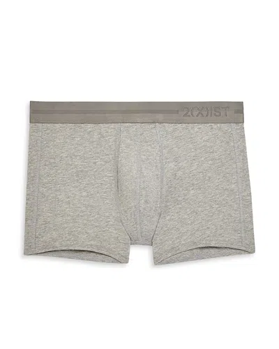 2(x)ist Dream Solid Low Rise Trunks In Gray Heather