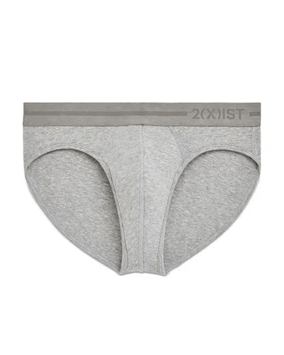 2(x)ist Dream Solid Modern Fit Low Rise Briefs In Gray Heather