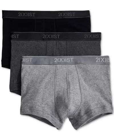 2(X)IST MEN'S ESSENTIAL NO-SHOW TRUNKS 3-PACK