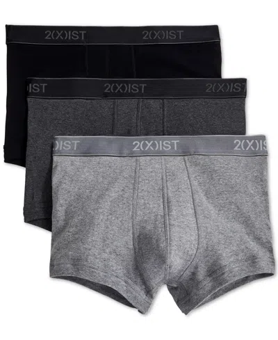 2(X)IST MEN'S ESSENTIAL NO-SHOW TRUNKS 3-PACK