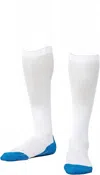 2xu Men's Compression Performance Run Sock In White/blue In White