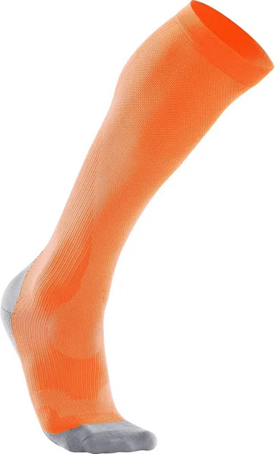 2xu Women's Compression Performance Run Sock In Orange