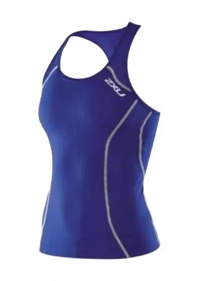 2xu Women's Tri Singlet In Royal Blue