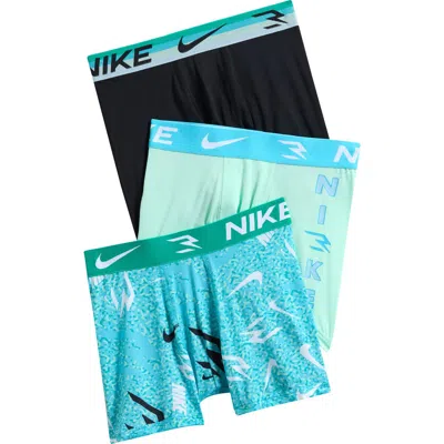 3 Brand Kids'  3-pack Assorted Logo Boxer Briefs In Multi