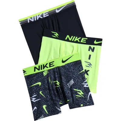 3 Brand Kids'  3-pack Assorted Logo Boxer Briefs In Multi