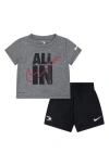 3 Brand All In Graphic T-shirt & Shorts Set