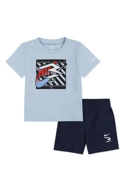 3 Brand Babies'  Gradient Logo Graphic T-shirt & Shorts Set In Multi