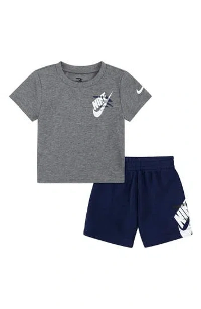 3 Brand Babies'  Icon Duo T-shirt & Shorts Set In Gray