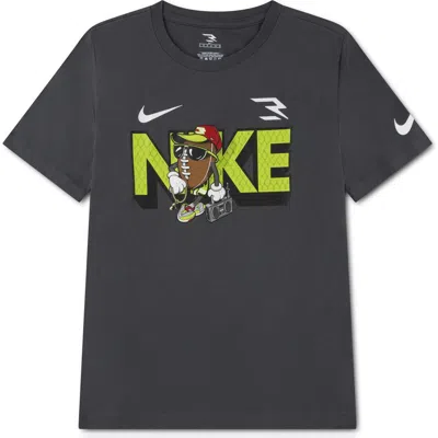 3 Brand Kids' Capman Baller Logo Graphic T-shirt In Black
