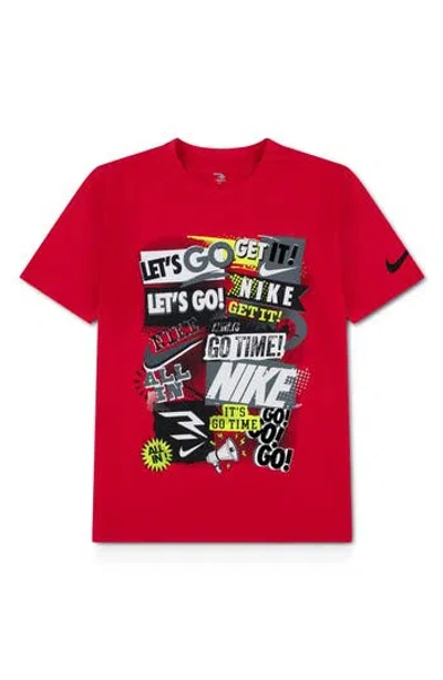 3 Brand Kids' Collage Graphic Tee In Red