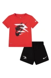 3 Brand Kids' Dri-fit Mashup Swoosh T-shirt & Shorts Set In Black