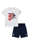 3 Brand Kids' Dri-fit Mashup Swoosh T-shirt & Shorts Set In Midnight Navy