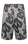 3 Brand Kids' Dri-fit Shorts In Steel Gray