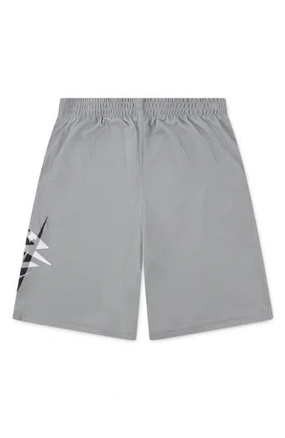 3 Brand Kids' Essential Mesh Shorts In Matte Silver