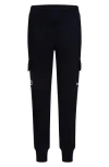 3 Brand Kids' Fleece Cargo Joggers In Black