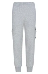 3 Brand Kids' Fleece Cargo Joggers In Gray