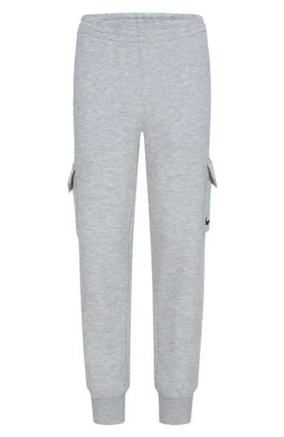 3 Brand Kids' Fleece Cargo Joggers In Gray