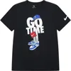 3 Brand Kids' Go Time Capmando Graphic T-shirt In Black