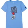 3 Brand Kids' Go Time Capmando Graphic T-shirt In University Blue