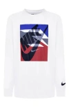3 Brand Kids' Gradient Box Logo Long Sleeve T-shirt In White
