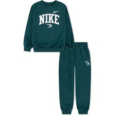 3 Brand Kids' Logo Fleece Sweatshirt & Joggers Set In Blue