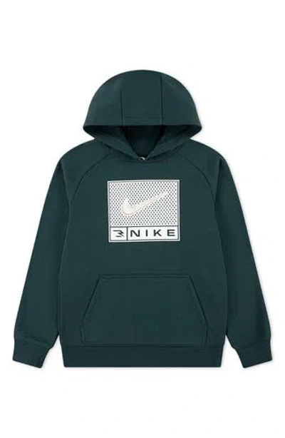 3 Brand Kids' Logo Hoodie In Green