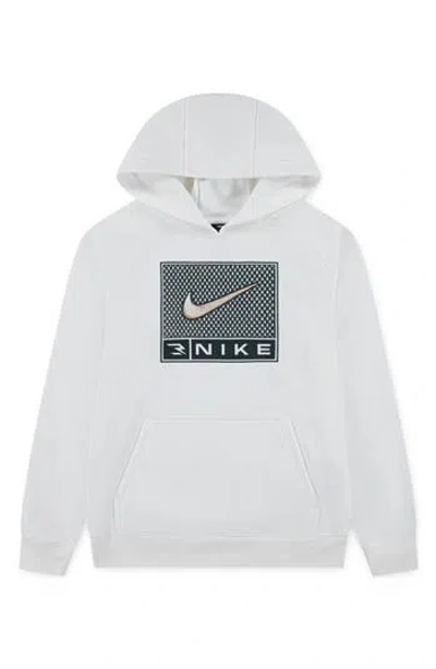 3 Brand Kids' Logo Hoodie In White