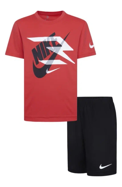 3 Brand Kids' Mash Up T-shirt & Shorts In Black