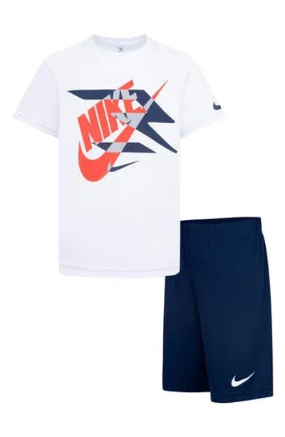 3 Brand Kids' Mash Up T-shirt & Shorts In Midnight Navy