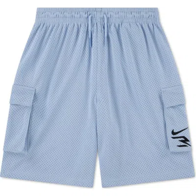 3 Brand Kids' Mesh Cargo Shorts In Blue
