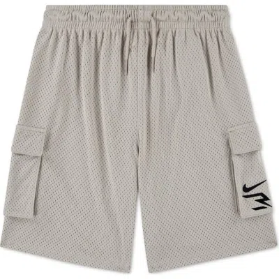 3 Brand Kids' Mesh Cargo Shorts In Gray
