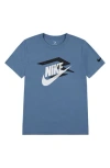 3 Brand Kids' Paint Splatter Mashup Graphic T-shirt In 3brand Medium Blue
