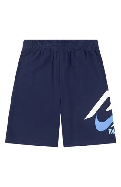 3 Brand Kids' Speed Lock Up Shorts In Midnight Navy