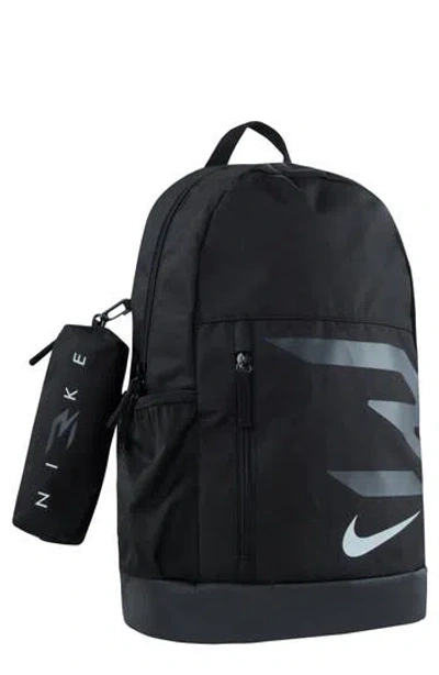 3 Brand Kids' Swoosh Backpack With Pencil Case In Black