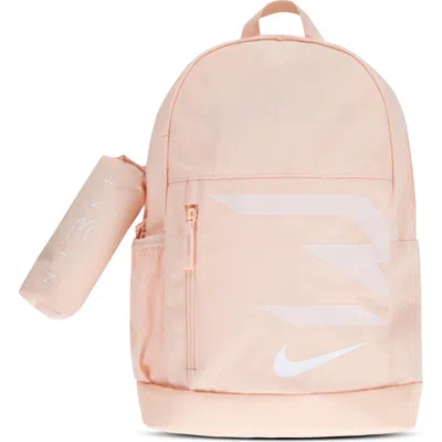 3 Brand Kids' Swoosh Backpack With Pencil Case In Washed Coral