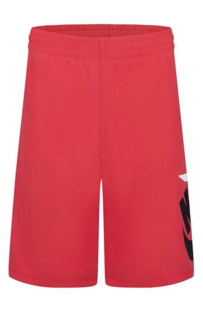 3 Brand Kids' Swoosh Pull-on Swim Trunks In Action Red