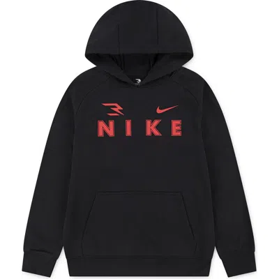 3 Brand Kids' Triple Logo Hoodie In Black